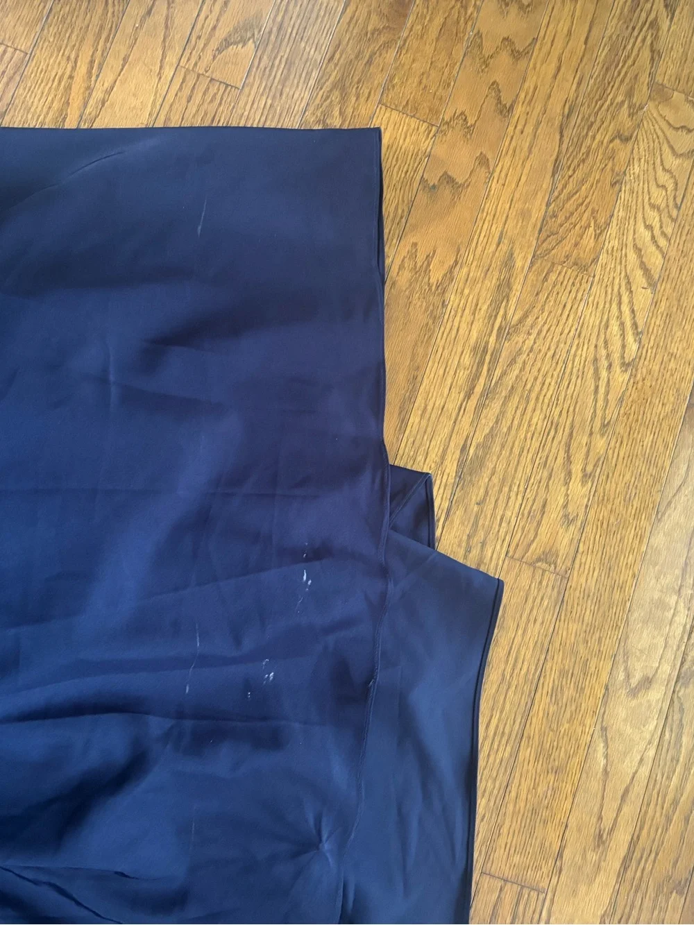 La Femme Navy Blue Lace Back Satin Trumpet Gown Size 6